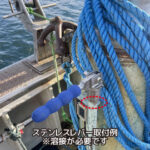 ステンレスレバー取付例 ※溶接が必要です